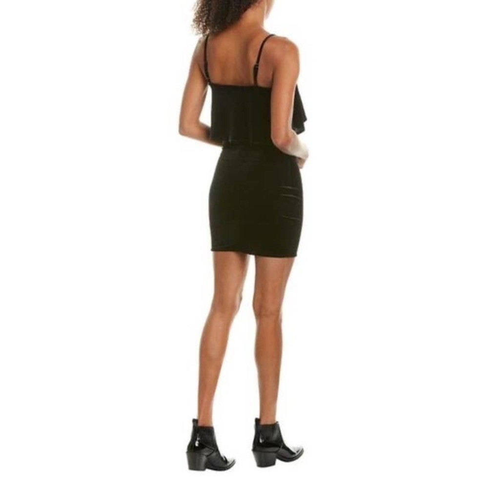 JACK by BB Dakota Velvet Flounce Mini Bodycon Dress Size XS NEW - Picture 9 of 9